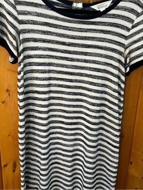 Market & Spruce Black and White Striped Casual Dress